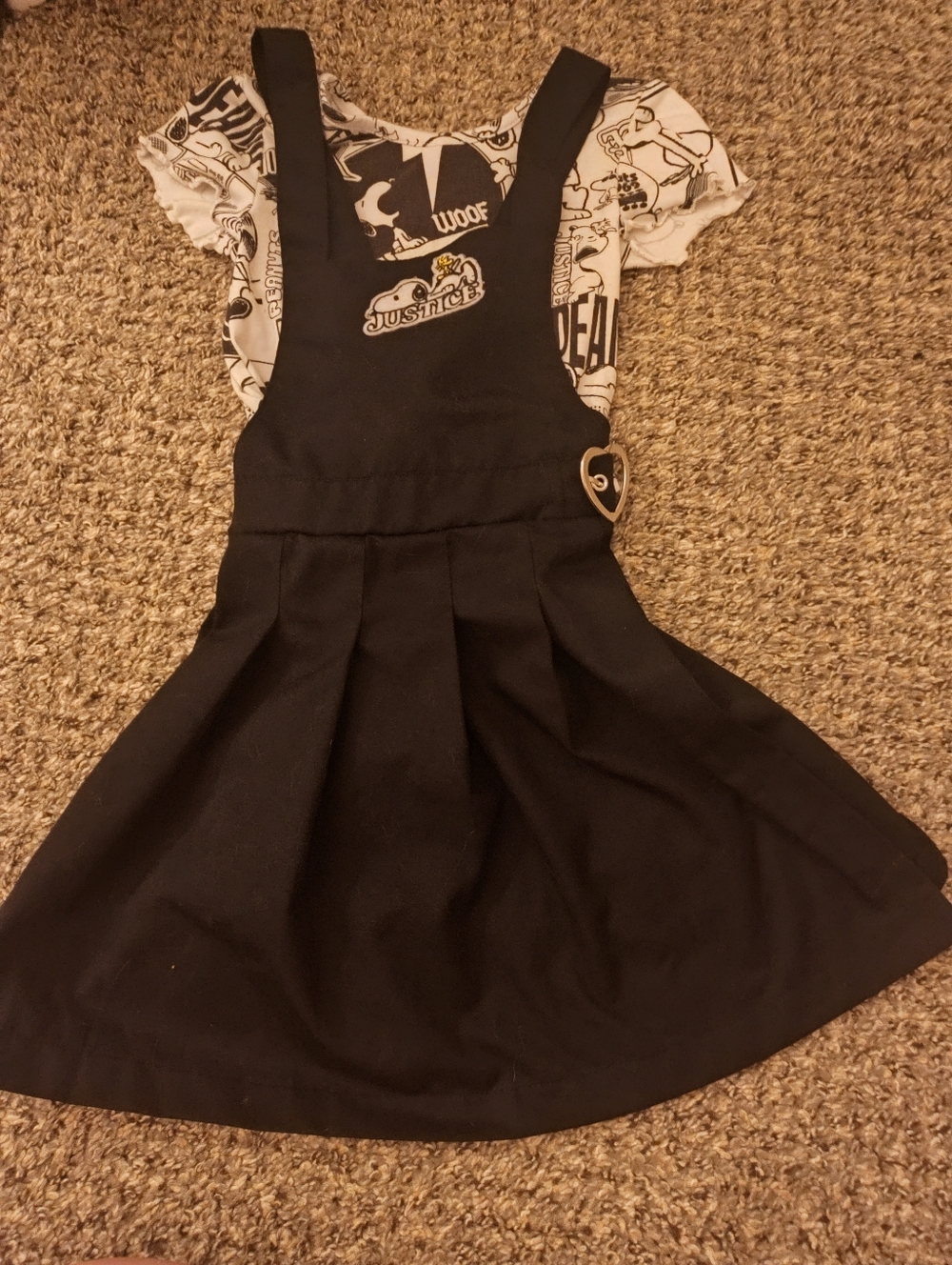 Justice Snoopy Jumper And Tee Shirt Set Xs 5 / 6